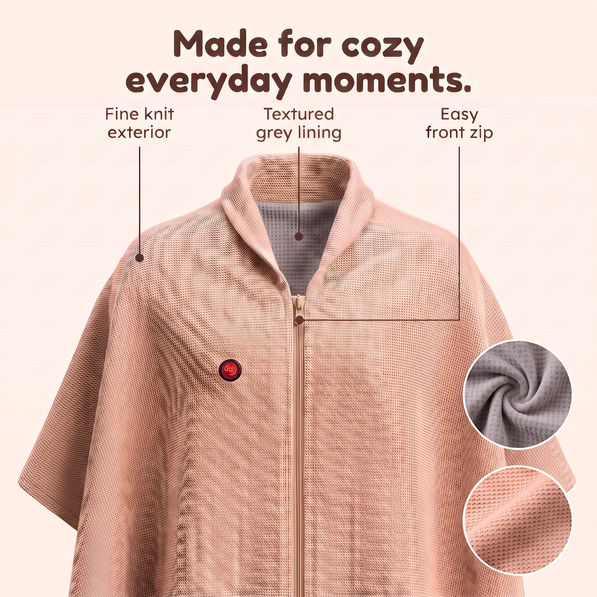 CozyCovers Details with no label patch and correct red heat control